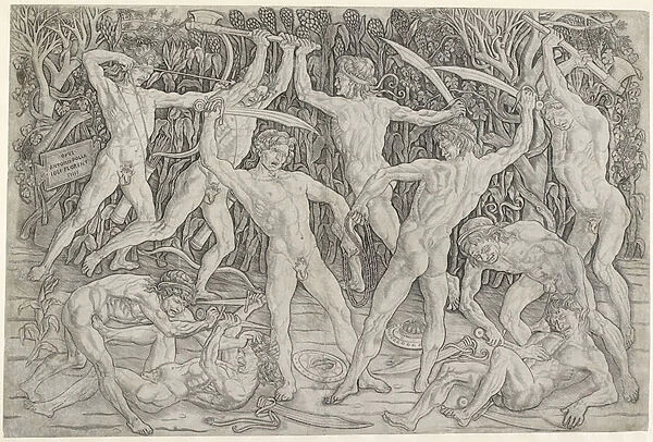 Battle of Nude Men, c. 1470 - 1475 (engraving)