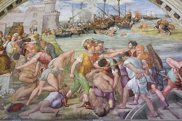 The battle of Ostia, 1516-17 (fresco)