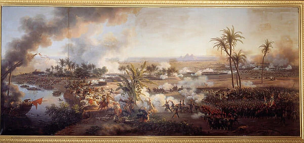 The Battle of the Pyramids, July 21, 1798 Painting by Louis Francois Lejeune (1775-1848