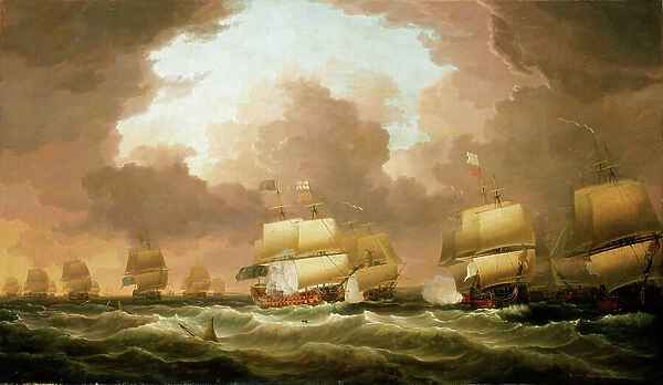 The Battle of Quiberon Bay, 20 November 1759, 1779 (oil painting)
