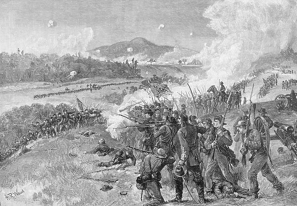 The Battle of Resaca, Georgia, May 14th 1864, illustration from Battles