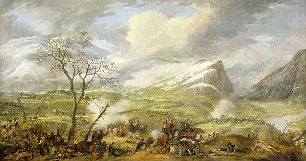 The Battle of Rivoli on the 14th January 1797 (oil on canvas)