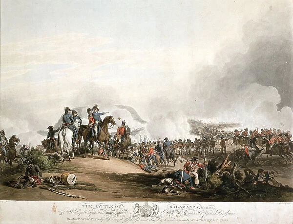 Battle of Salamanca on 22nd July 1812, engraved by G. Lewis, published 1813 (aquatint)