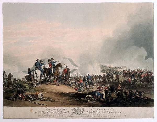 Battle of Salamanca, July 22 1812, engraved by G. Lewis, published London