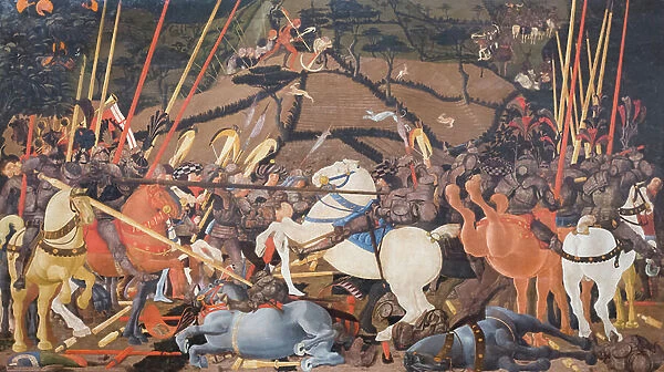 The battle of San Romano, 1435-40 circa, (tempera on wood)