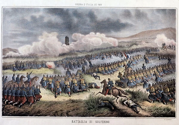 The Battle of Solferino, 24  /  06  /  1859 (Print, 19th century)