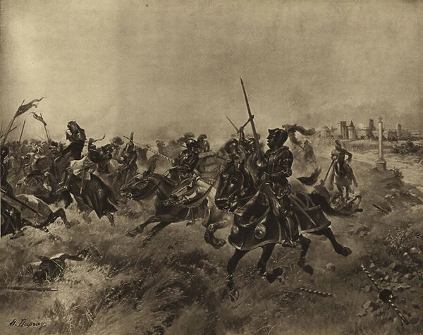 Battle of the Spurs, 1513 (gravure)