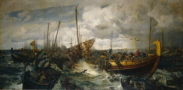 The Battle at Svolder, c. 1883-4 (oil on canvas)