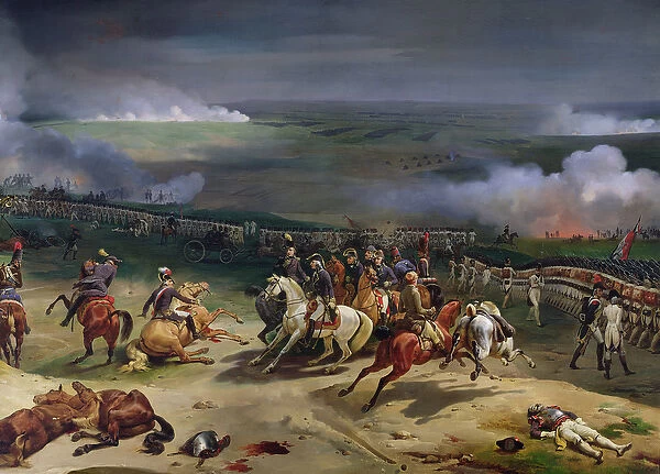 Battle of Valmy, 20th September 1792, 1835 (oil on canvas) (detail of right hand side)