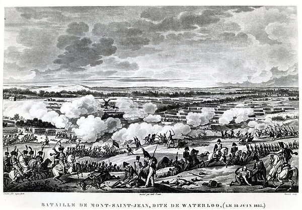 Battle of Waterloo, 18 June 1815 (engraving)