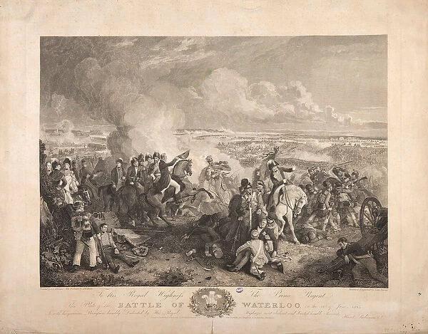 The Battle of Waterloo, engraved by John Burnet, 1819 (engraving)