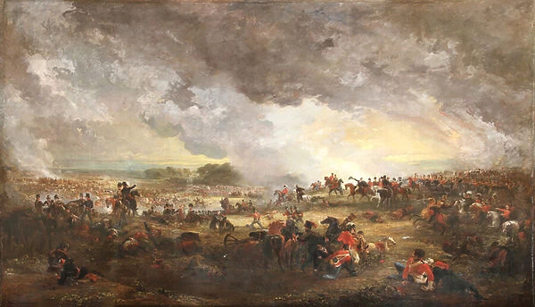 The Battle of Waterloo (oil on canvas)