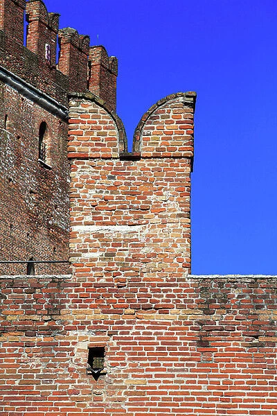 Battlements, and tower, Castelvecchio. Verona