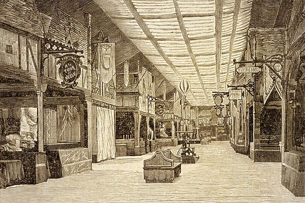 The Bazar de la Charite in Paris before the fire on May 4, 1897 (litho)