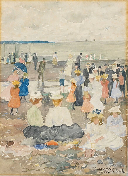 On the Beach, 1896 (w  /  c on paper)