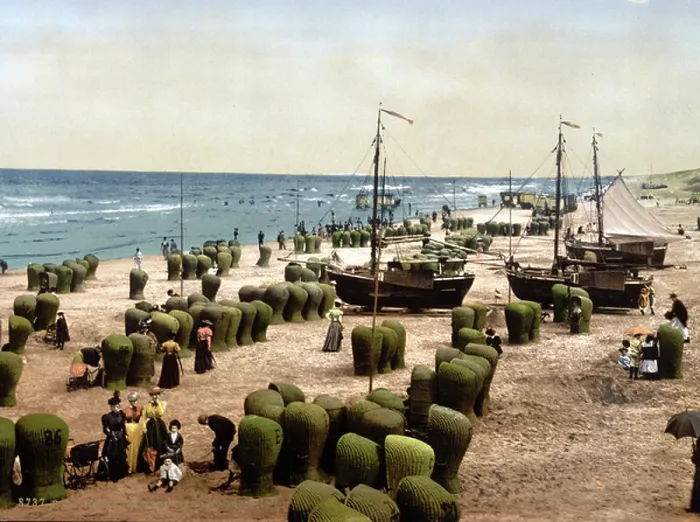 Framed Print : The beach. UIG2628483 The beach.; (add.info.: The beach, Scheveningen, Holland
