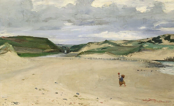 The Beach at Ambleteuse, 1869 (oil on canvas)