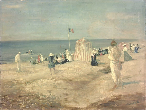 The Beach at Ambleteuse, 1901 (oil on panel)