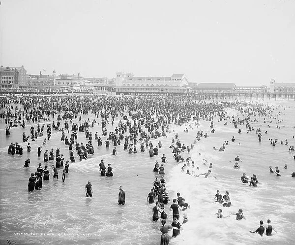 The Beach, Atlantic City, c. 1904 (b  /  w photo)