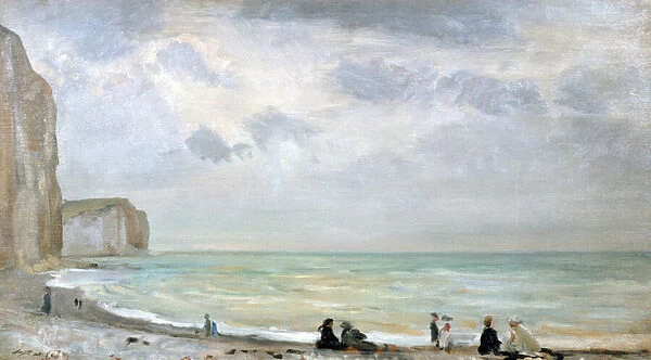 The Beach at Dover (oil on panel)