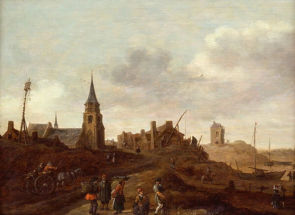 The Beach at Scheveningen, 1625 (s&d)