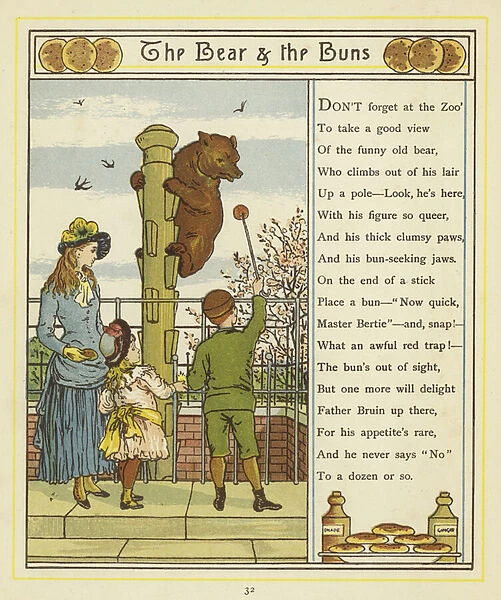 The Bear and the Buns (colour litho)