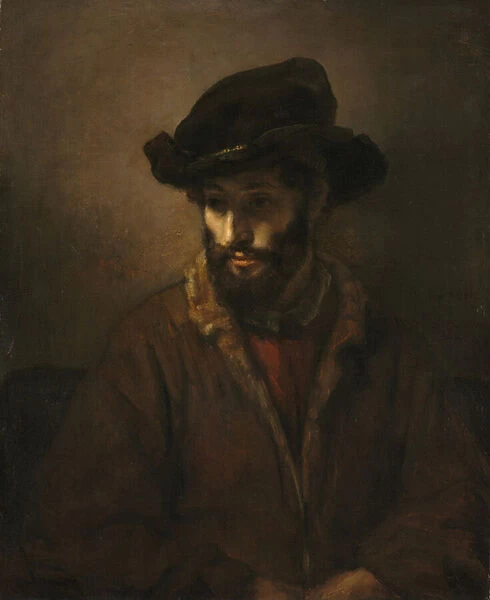 A Bearded Man Wearing a Hat, c. 1655-1660 (oil on canvas)