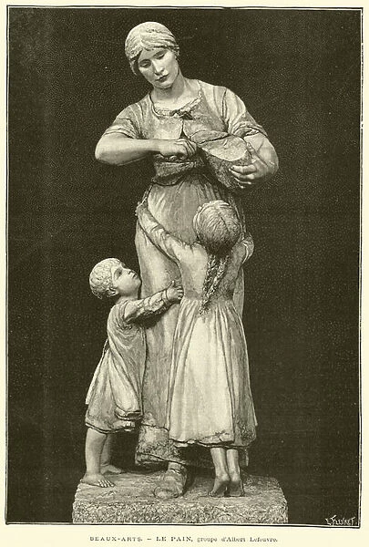 Beaux-Arts, Le Pain, groupe d Albert Lefeuvre (engraving)