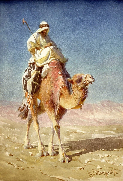A Bedaween on a Camels Back, 1874 (w  /  c on paper)