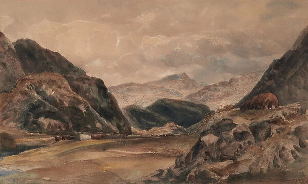 Beddgelert, North Wales, 1800-49 (Watercolour)
