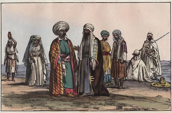 Bedouins - Bedouin - engraving from 'Usi e Costumi di Tutti i Popoli dell
