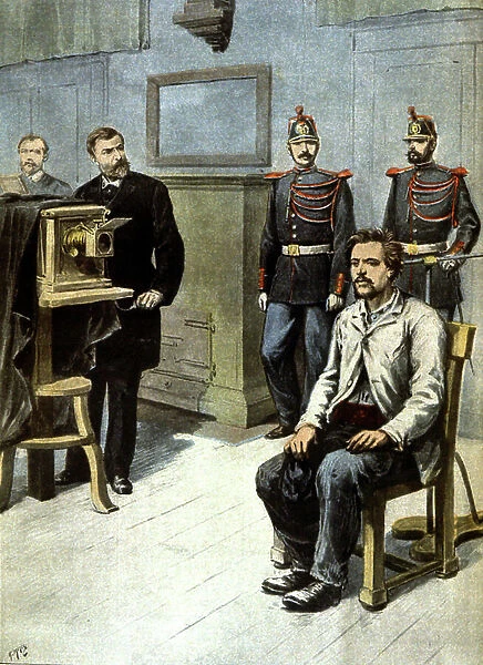 the beginning of anthropometric photography, c.1895 (illustration)