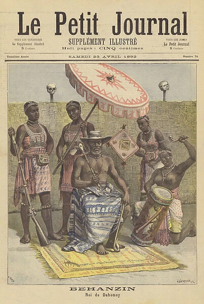 Behanzin, King of Dahomey (colour litho)