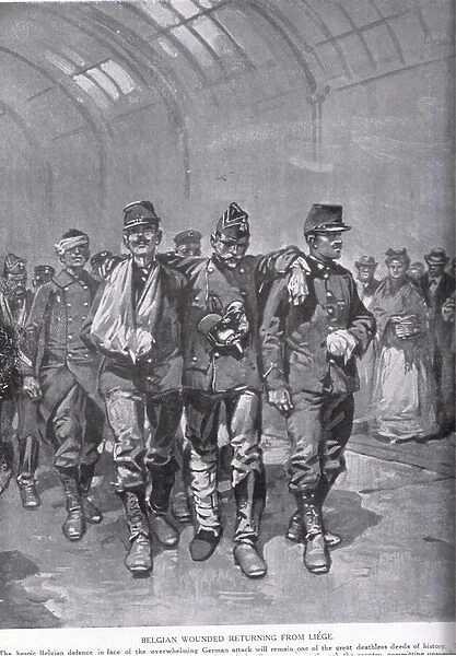 Belgian wounded returning from Liege, from Hutchison