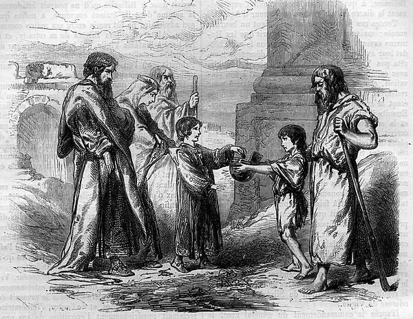 Belisaire (v. 500-565) blind and begging by the order of Justinian