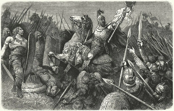 Belisarius attacking the Ostrogoths in Rome, 536 (engraving)