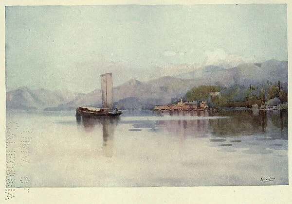 Bellagio, Lago di Como, Illustration from The Italian lakes by Richard Bagot, 1912 (colour litho)