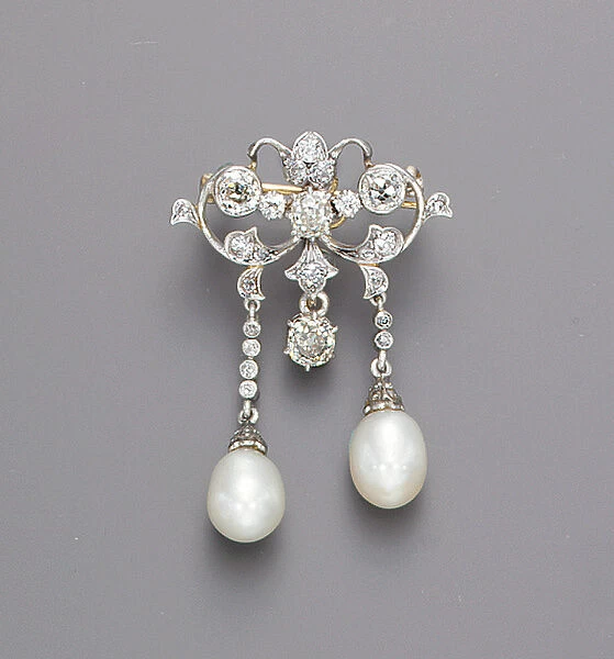 A Belle Epoque brooch, by Black, Starr & Frost (pearl & diamond)