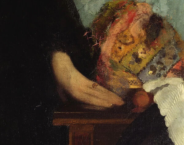 The Bellelli Family, detail of hands, 1858-67 (oil on canvas) (detail of 16122)