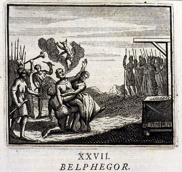 Belphegor. Fables by Jean de La Fontaine (1621-95). Illustration by Francois Chauveau