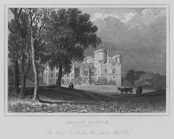 Belsay Castle, Northumberland, The Seat of Sir Charles Miles Lambert Monk, Baronet (engraving)