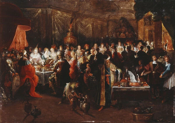 Belshazzars Feast, c. 1610 (oil on panel)