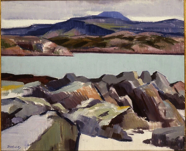 Ben More, from above Port Beag na Sligeanach (oil on canvas)