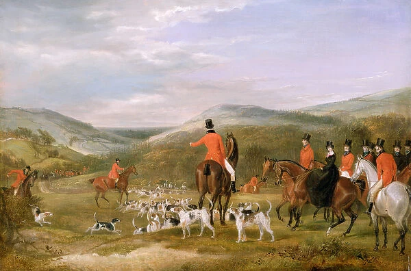 The Berkeley Hunt, 1842: The Meet (oil on canvas)