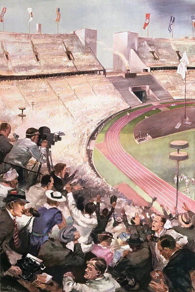 The Berlin Olympic Games, from Berliner Illustrite Zeitung, 1936 (colour litho)