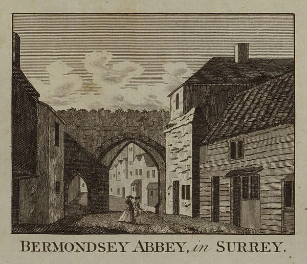 Bermondsey Abbey, in Surrey (engraving)