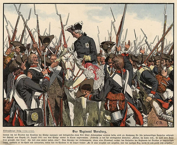The Bernburg Regiment (colour litho)