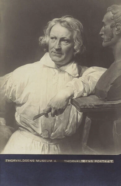 Bertel Thorvaldsen, Danish sculptor (litho)