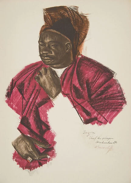 Bezou, chef de groupe (Fort Archambault), from Dessins et Peintures d Afrique