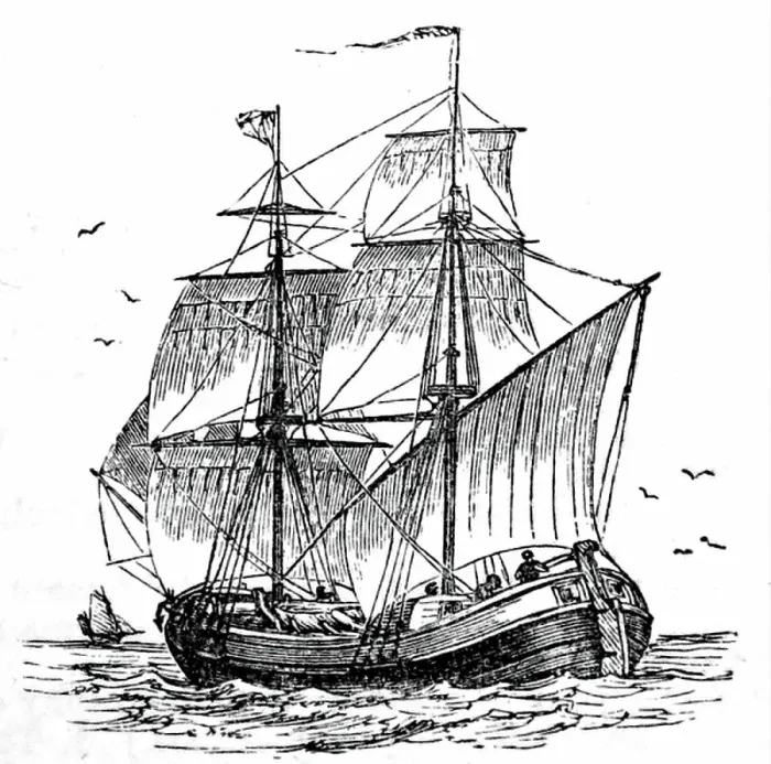 Framed Print : A Bilander, 1850